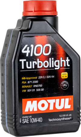 Моторное масло Motul 4100 Turbolight 10W-40 1л
